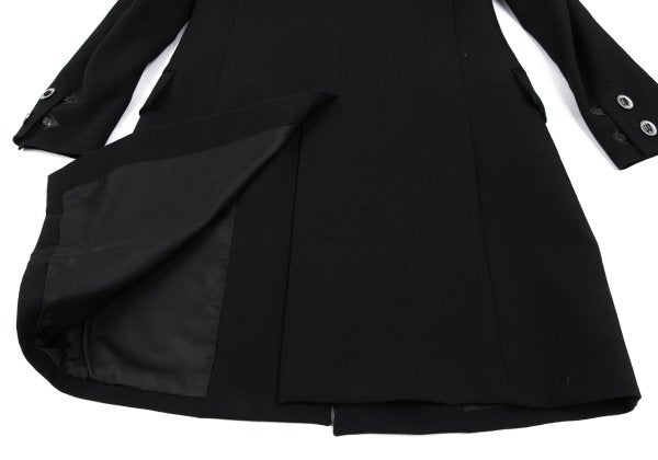 Y's for men Gabardine Leather Belt Long Jacket Black Size 4