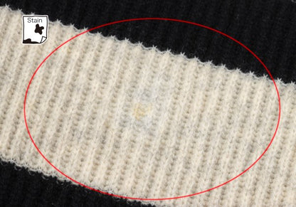 Y's for men Wool Nylon Border Knit Sweater Black Size M