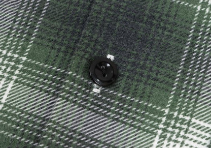 BY NUMBER (N)INE Cotton Check Long Sleeve Shirt Green Size 2
