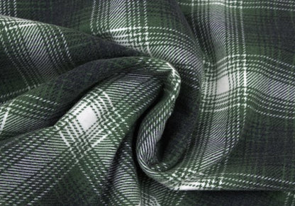 BY NUMBER (N)INE Cotton Check Long Sleeve Shirt Green Size 2