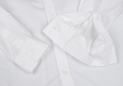 Yohji Yamamoto POUR HOMME Cotton Layered Shirt White Size 1