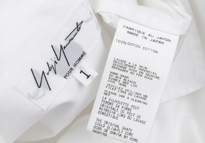 Yohji Yamamoto POUR HOMME Cotton Layered Shirt White Size 1