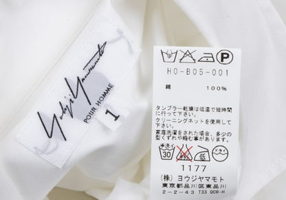 Yohji Yamamoto POUR HOMME Cotton Layered Shirt White Size 1