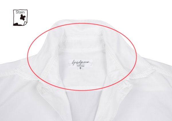 Yohji Yamamoto POUR HOMME Cotton Layered Shirt White Size 3