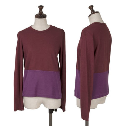 COMME des GARCONS Bi-Color Sweater Bordeaux/Purple Size M