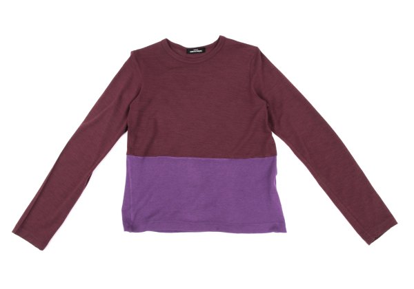 COMME des GARCONS Bi-Color Sweater Bordeaux/Purple Size M