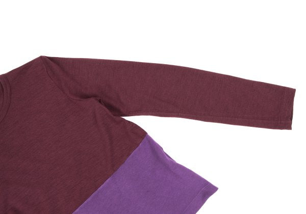 COMME des GARCONS Bi-Color Sweater Bordeaux/Purple Size M