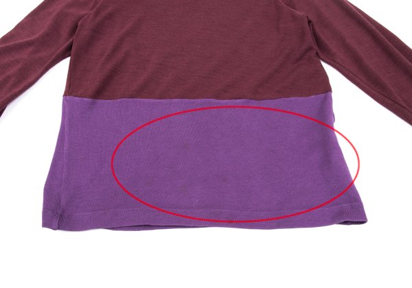 COMME des GARCONS Bi-Color Sweater Bordeaux/Purple Size M