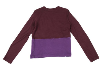 COMME des GARCONS Bi-Color Sweater Bordeaux/Purple Size M
