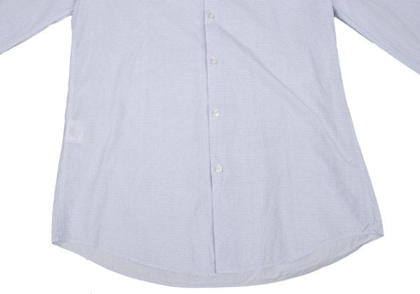HUGO BOSS White/Blue Patterned Slim-Fit Cotton Shirt Size 39
