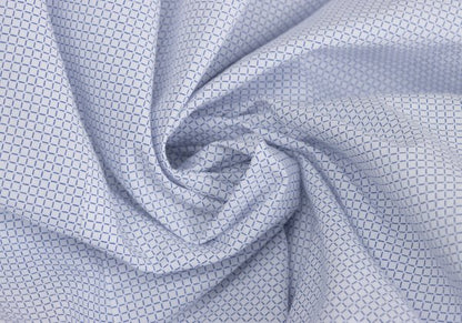 HUGO BOSS White/Blue Patterned Slim-Fit Cotton Shirt Size 39