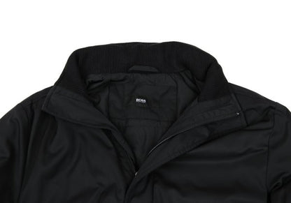 HUGO BOSS Black Poly Stand Collar Down Coat Size L