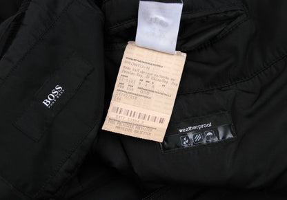 HUGO BOSS Black Poly Stand Collar Down Coat Size L