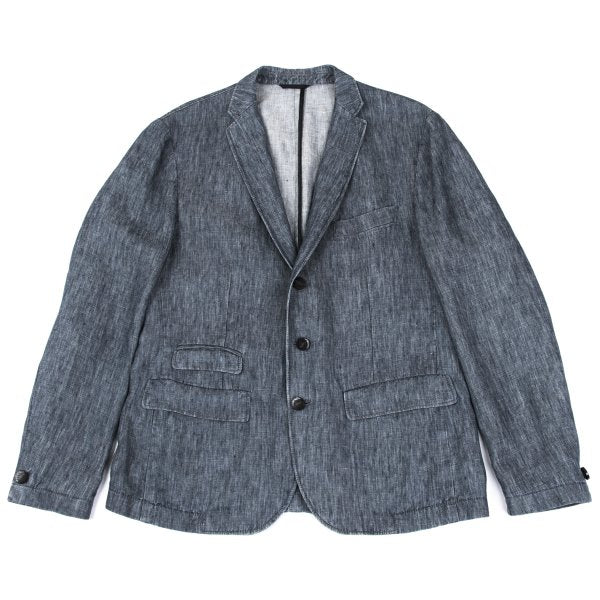 HUGO BOSS Linen Stitch Design Tailored Blazer Blue