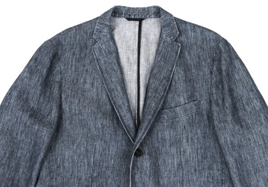 HUGO BOSS Linen Stitch Design Tailored Blazer Blue