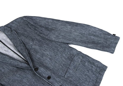 HUGO BOSS Linen Stitch Design Tailored Blazer Blue