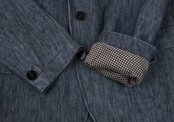 HUGO BOSS Linen Stitch Design Tailored Blazer Blue