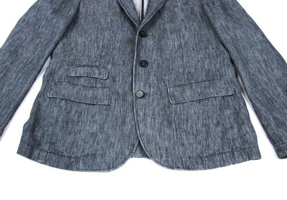 HUGO BOSS Linen Stitch Design Tailored Blazer Blue