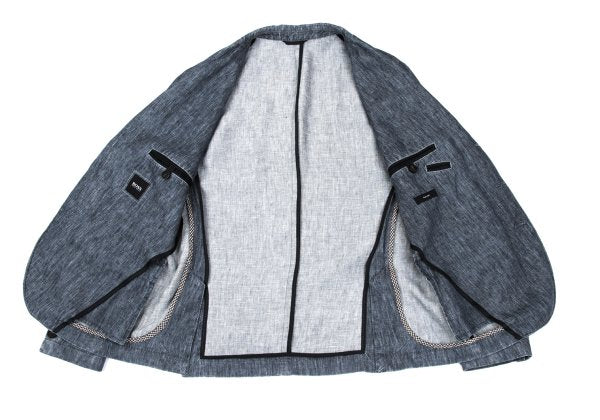 HUGO BOSS Linen Stitch Design Tailored Blazer Blue