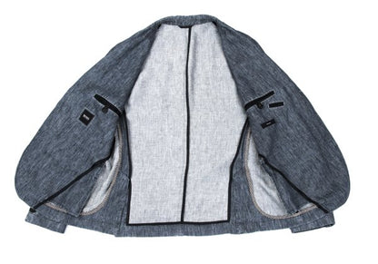 HUGO BOSS Linen Stitch Design Tailored Blazer Blue