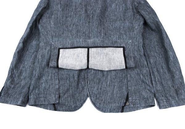 HUGO BOSS Linen Stitch Design Tailored Blazer Blue