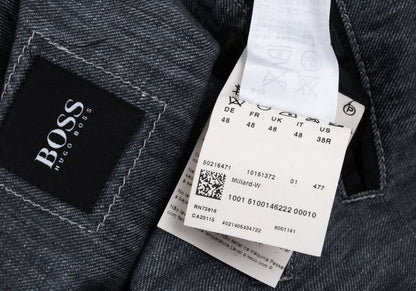 HUGO BOSS Linen Stitch Design Tailored Blazer Blue