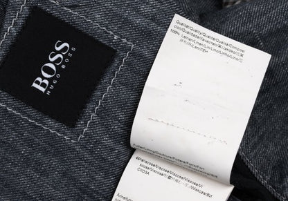 HUGO BOSS Linen Stitch Design Tailored Blazer Blue