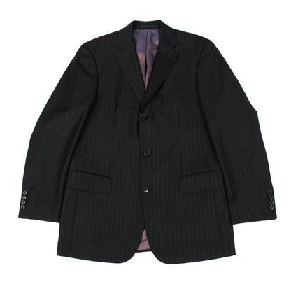 HUGO BOSS Charcoal Wool Stripe Weave Blazer Size M
