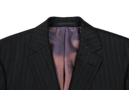 HUGO BOSS Charcoal Wool Stripe Weave Blazer Size M