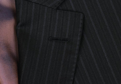 HUGO BOSS Charcoal Wool Stripe Weave Blazer Size M