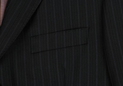 HUGO BOSS Charcoal Wool Stripe Weave Blazer Size M