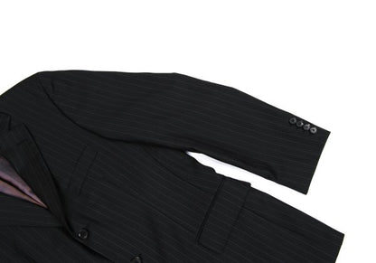 HUGO BOSS Charcoal Wool Stripe Weave Blazer Size M