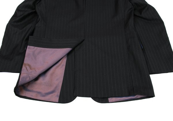 HUGO BOSS Charcoal Wool Stripe Weave Blazer Size M