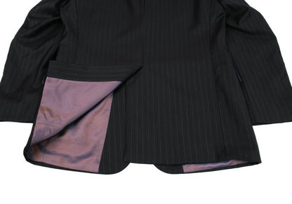 HUGO BOSS Charcoal Wool Stripe Weave Blazer Size M