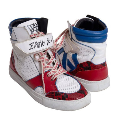 ZADIG & VOLTARE Sneakers Wht/Blu/Red Size 39 (24.5cm)