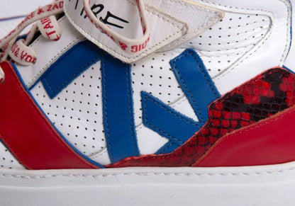 ZADIG & VOLTARE Sneakers Wht/Blu/Red Size 39 (24.5cm)