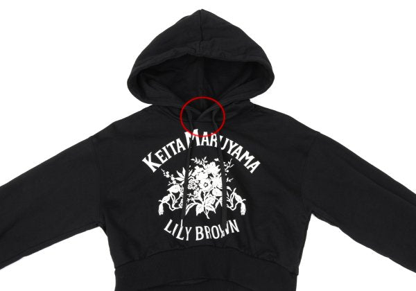 LILY BROWN x KEITA MARUYAMA Botanical Logo Print Hoodie Black Size F