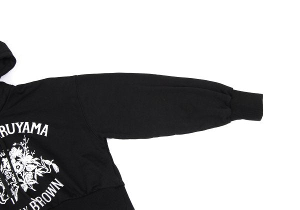 LILY BROWN x KEITA MARUYAMA Botanical Logo Print Hoodie Black Size F