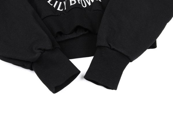 LILY BROWN x KEITA MARUYAMA Botanical Logo Print Hoodie Black Size F