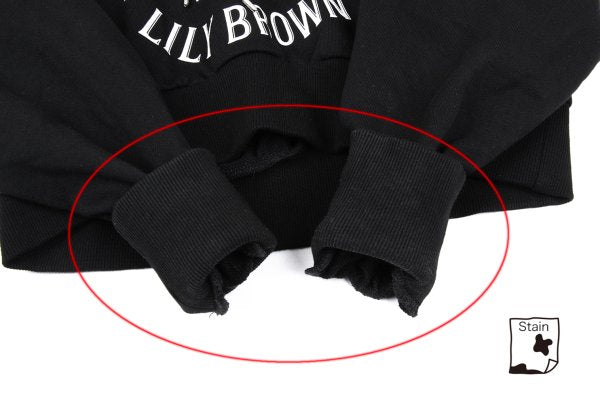 LILY BROWN x KEITA MARUYAMA Botanical Logo Print Hoodie Black Size F