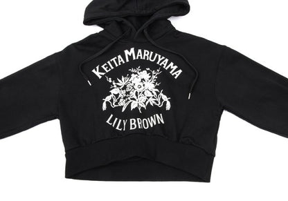 LILY BROWN x KEITA MARUYAMA Botanical Logo Print Hoodie Black Size F
