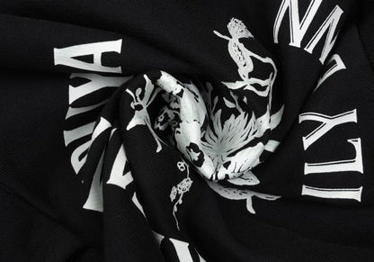LILY BROWN x KEITA MARUYAMA Botanical Logo Print Hoodie Black Size F