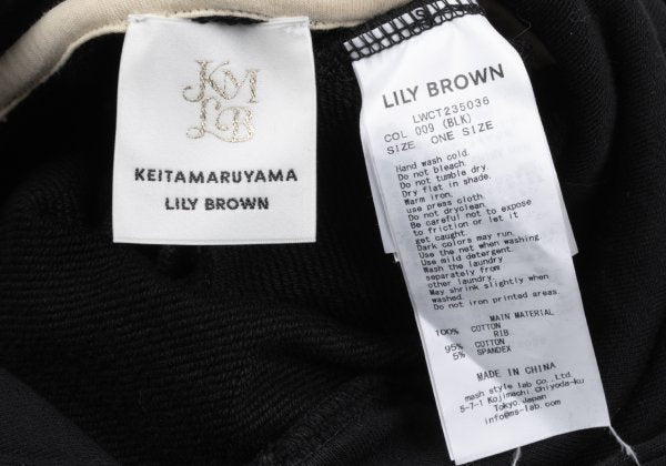 LILY BROWN x KEITA MARUYAMA Botanical Logo Print Hoodie Black Size F