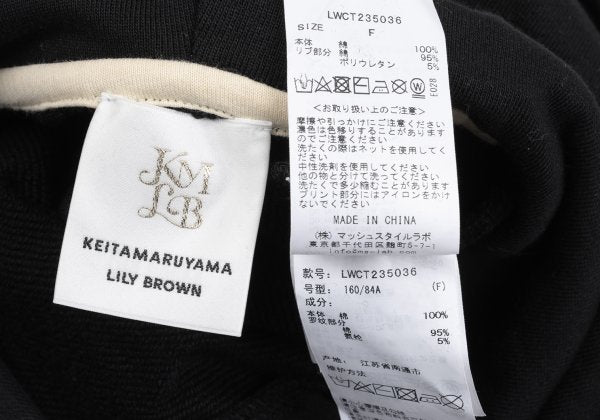 LILY BROWN x KEITA MARUYAMA Botanical Logo Print Hoodie Black Size F