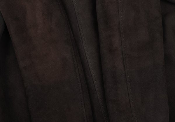 JIL SANDER Hooded Shearling Coat Brown Size 36