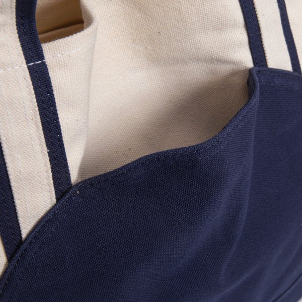 ISSEY MIYAKE I.S. Whale Canvas Ivory Navy Tote
