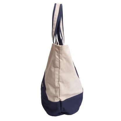 ISSEY MIYAKE I.S. Whale Canvas Ivory Navy Tote