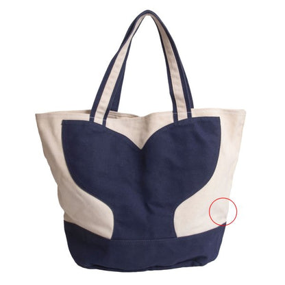 ISSEY MIYAKE I.S. Whale Canvas Ivory Navy Tote