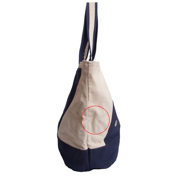 ISSEY MIYAKE I.S. Whale Canvas Ivory Navy Tote