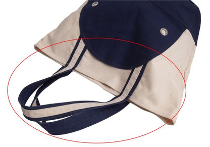 ISSEY MIYAKE I.S. Whale Canvas Ivory Navy Tote